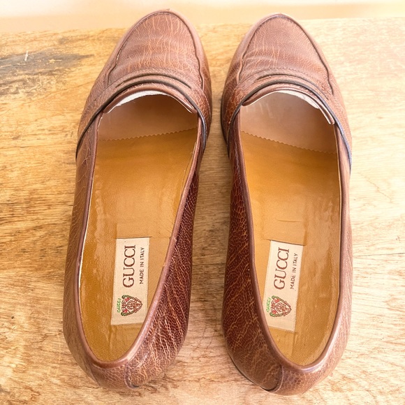 GUCCI Beautiful Genuine Crocodile Classic Loafers Womans EU40.5 US10 ITALY - Picture 11 of 15